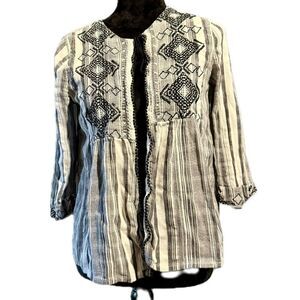 Lucky brand, live in love Womens XS open front tie cardigan‎